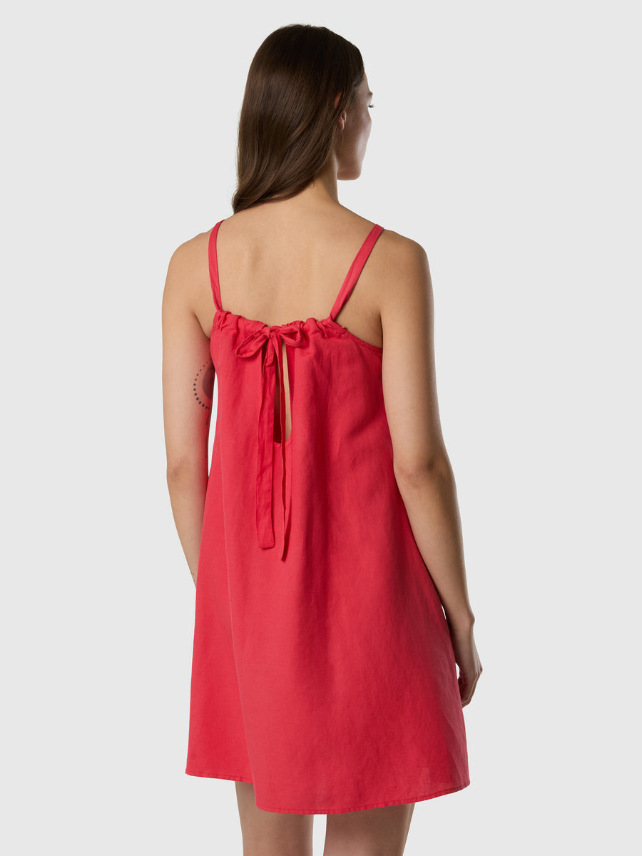 Abito con scollatura arricciata e coulisse