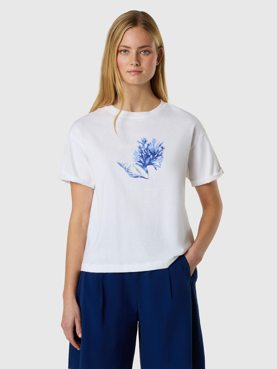T-shirt con stampa a conchiglia