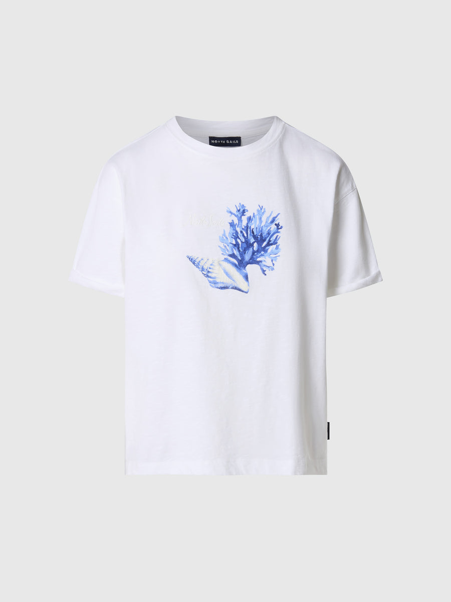 T-shirt con stampa a conchiglia