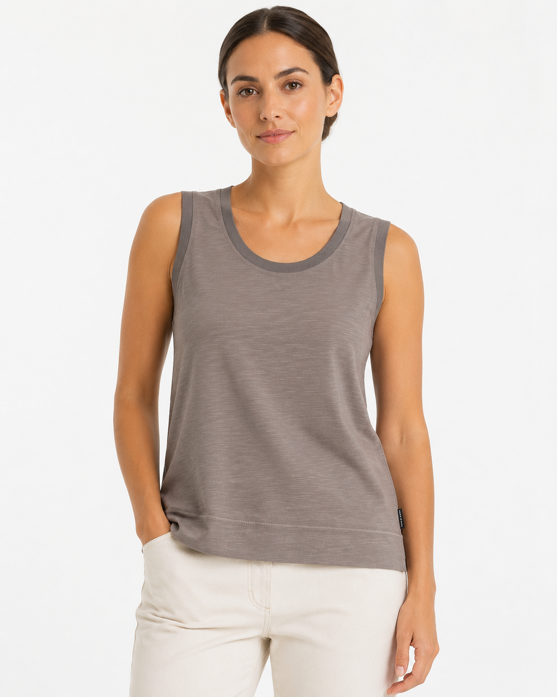 Tank top in jersey fiammato