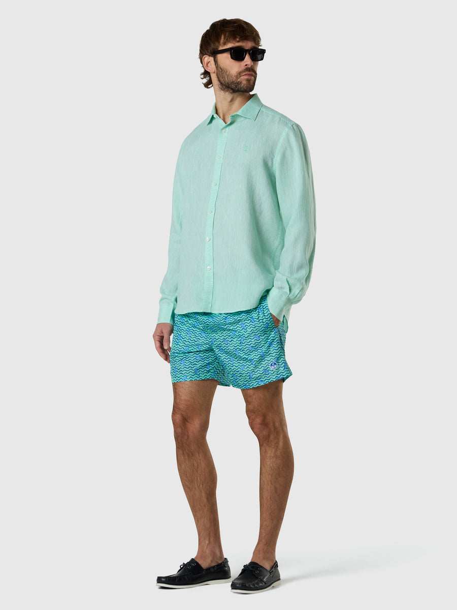 Camicia di lino a maniche lunghe