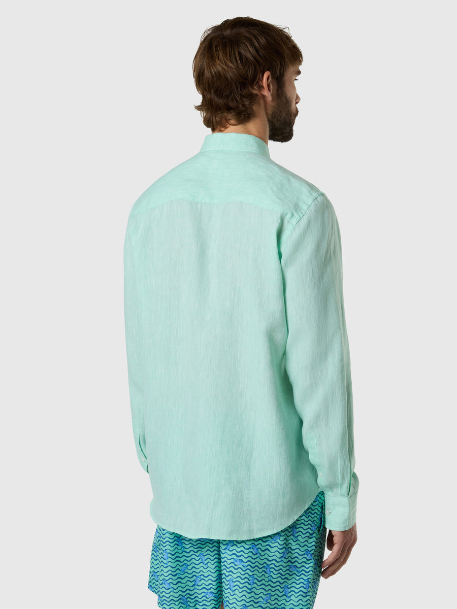 Camicia di lino a maniche lunghe