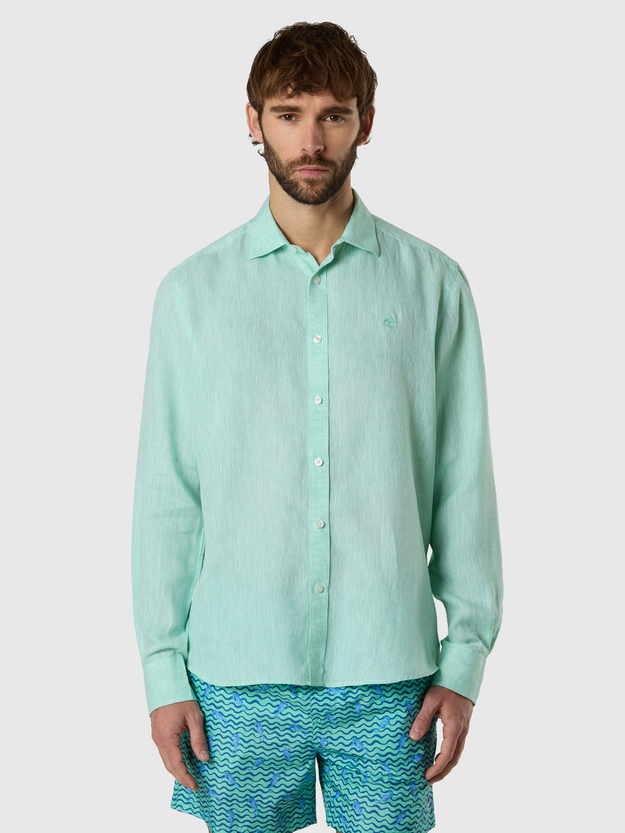 Camicia di lino a maniche lunghe
