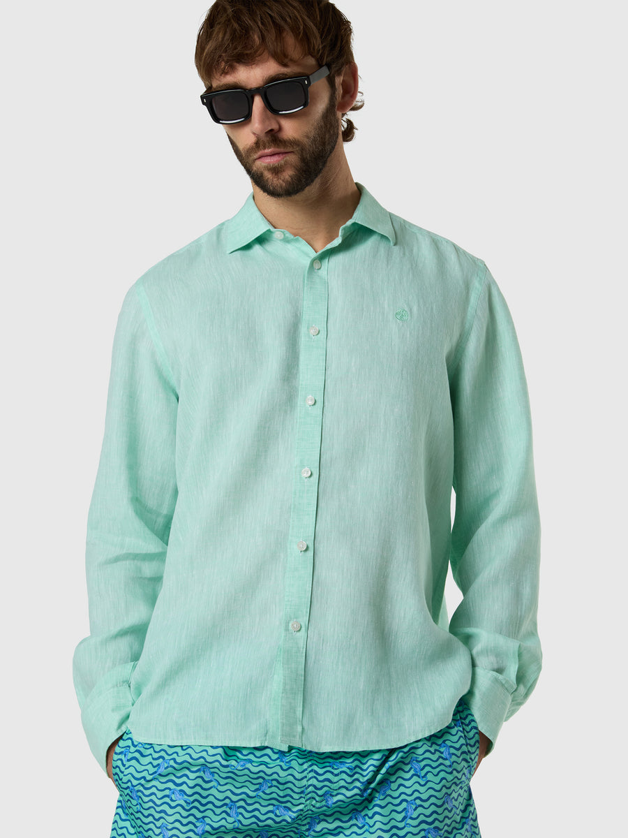 Camicia di lino a maniche lunghe