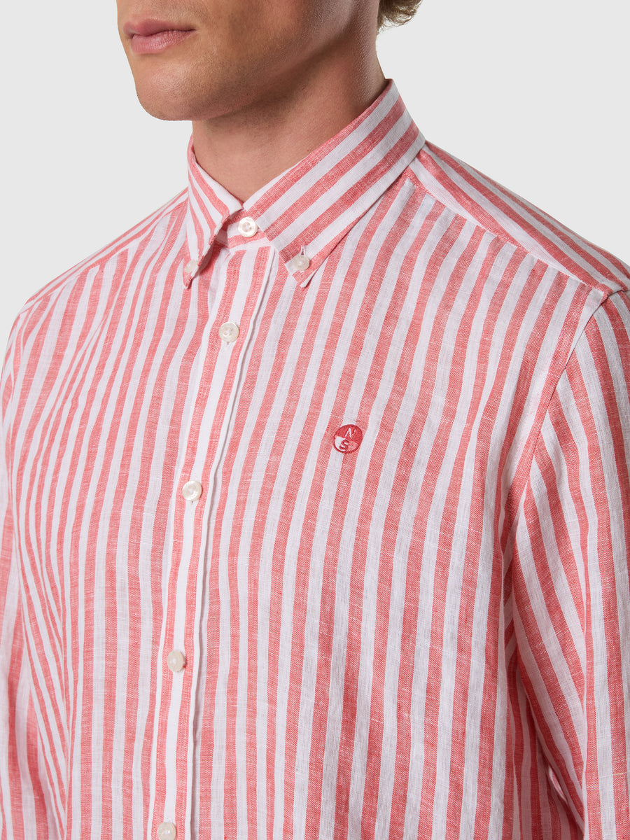 Shirt spread collar long sleeve