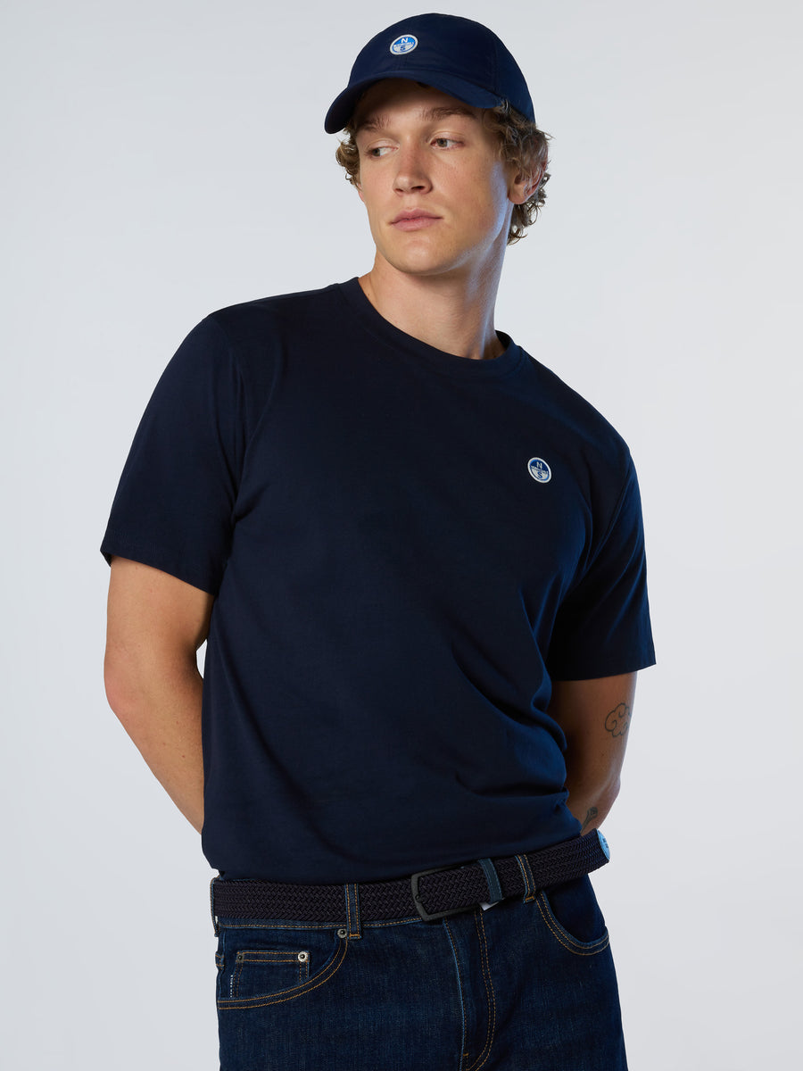 T-shirt con patch logata