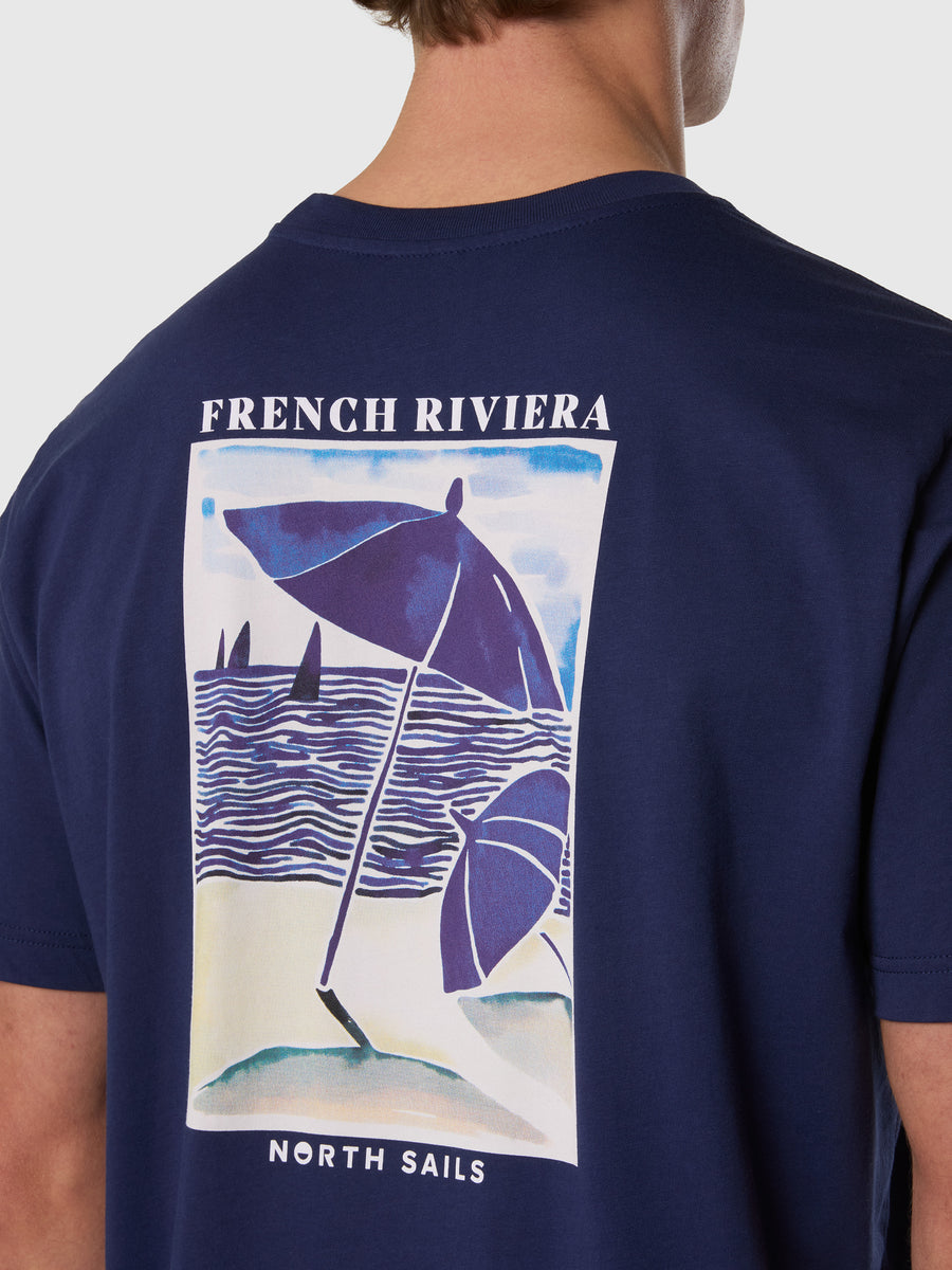 T-shirt con stampa French Riviera