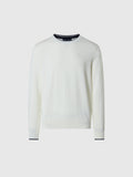 Maglione girocollo con logo tono su tono